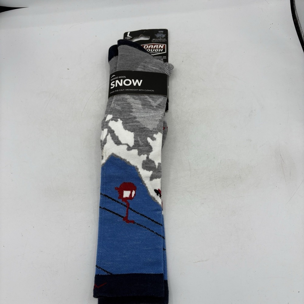 Darn Tough Socks Mens Womens Med Heady Yeti Over Calf Midweight Ski Snowboard